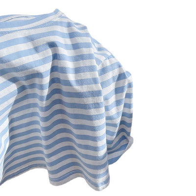 Temperament Striped Bottoming Shirt Tops For Boys And Girls - Kello Kids