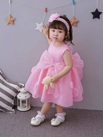 Princess Pink Flower Girl's Summer Dress Skirt for Infant Girls - Kello Kids