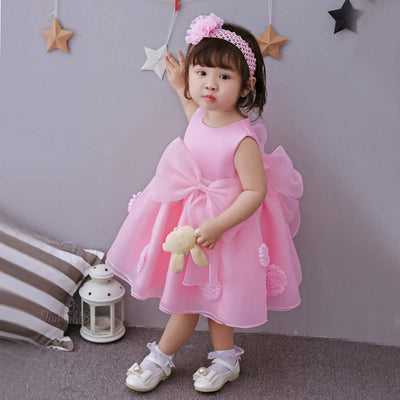 Princess Pink Flower Girl's Summer Dress Skirt for Infant Girls - Kello Kids