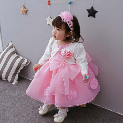 Princess Pink Flower Girl's Summer Dress Skirt for Infant Girls - Kello Kids