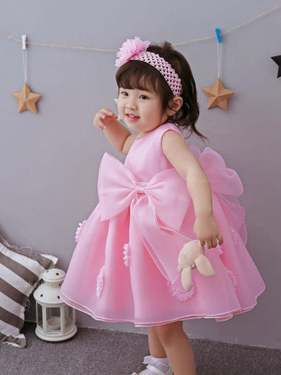 Princess Pink Flower Girl's Summer Dress Skirt for Infant Girls - Kello Kids