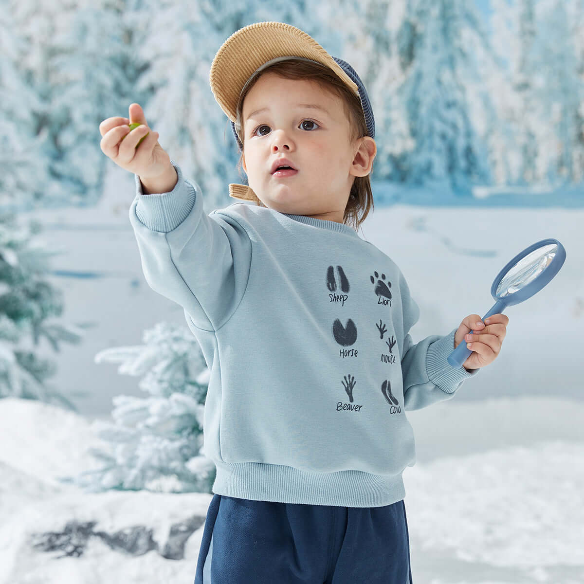 Winter New Girls Sweatshirt Thickened Warm Cartoon Tops - Kello Kids