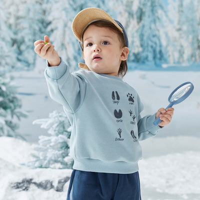 Winter New Girls Sweatshirt Thickened Warm Cartoon Tops - Kello Kids