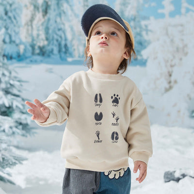 Winter New Girls Sweatshirt Thickened Warm Cartoon Tops - Kello Kids