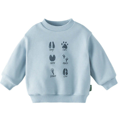 Winter New Girls Sweatshirt Thickened Warm Cartoon Tops - Kello Kids